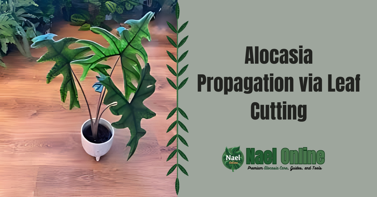 Alocasia Propagation Leaf Cutting